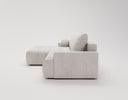 Designer Ecksofa Nemo in Stoff mit Schlaffunktion & Stauraum – Hellgrau – Links