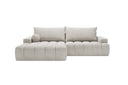 Designer Ecksofa Nemo in Stoff mit Schlaffunktion & Stauraum – Hellgrau – Links