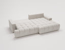 Designer Ecksofa Nemo in Stoff mit Schlaffunktion & Stauraum – Hellgrau – Rechts