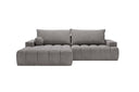 Designer Ecksofa Nemo in Stoff mit Schlaffunktion & Stauraum – Grau – Links