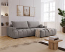 Designer Ecksofa Nemo in Stoff mit Schlaffunktion & Stauraum – Grau – Rechts
