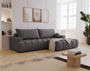 Designer Ecksofa Nemo in Stoff mit Schlaffunktion & Stauraum – Anthrazit – Rechts
