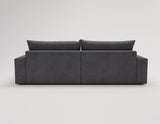 Designer Ecksofa Nemo in Stoff mit Schlaffunktion & Stauraum – Anthrazit – Rechts