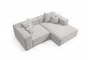 Designer Ecksofa Reno in Bouclé – Sand – Rechts