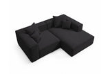 Designer Ecksofa Reno in Bouclé – Anthrazit – Rechts