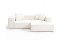 Designer Ecksofa Reno in Bouclé – Weiß – Rechts