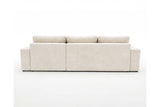 Designer Ecksofa Vigo in Chenille – Beige – Rechts