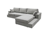 Designer Ecksofa Vigo in Chenille – Grau – Rechts