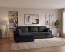 Designer Ecksofa Vigo in Chenille – Anthrazit – Links