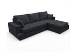 Designer Ecksofa Vigo in Chenille – Anthrazit – Rechts