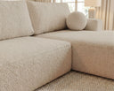 Designer Ecksofa Vanto in Bouclé – Beige – Rechts