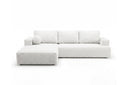 Designer Ecksofa Vanto in Bouclé – Weiß – Links
