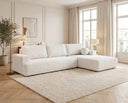 Designer Ecksofa Vanto in Bouclé – Weiß – Rechts
