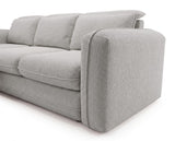 Designer Ecksofa Tino in Strukturstoff – Hellgrau – Rechts