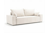 Designer 3 Sitzer Sofa Rego in Samt mit Schlaffunktion & Stauraum – Weiß