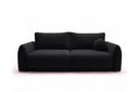 Designer 3 Sitzer Sofa Nora in Samt mit Schlaffunktion & Stauraum – Schwarz