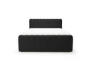 Boxspringbett Elin Samt mit Stauraum – Schwarz