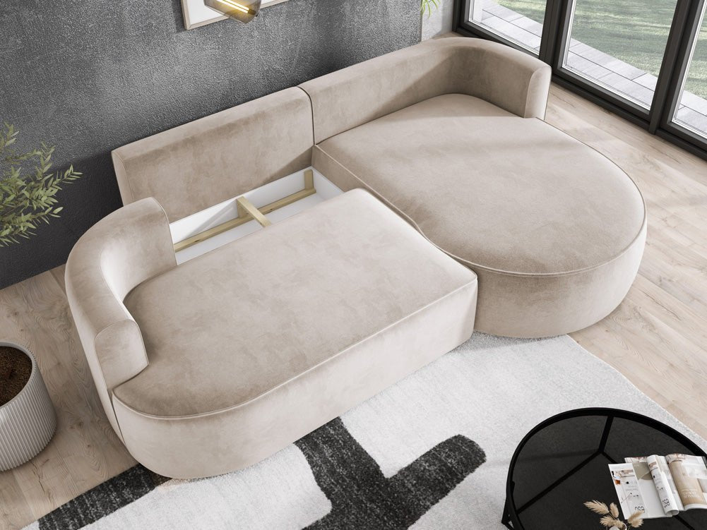 Designer L Sofa Lucca in Velvet