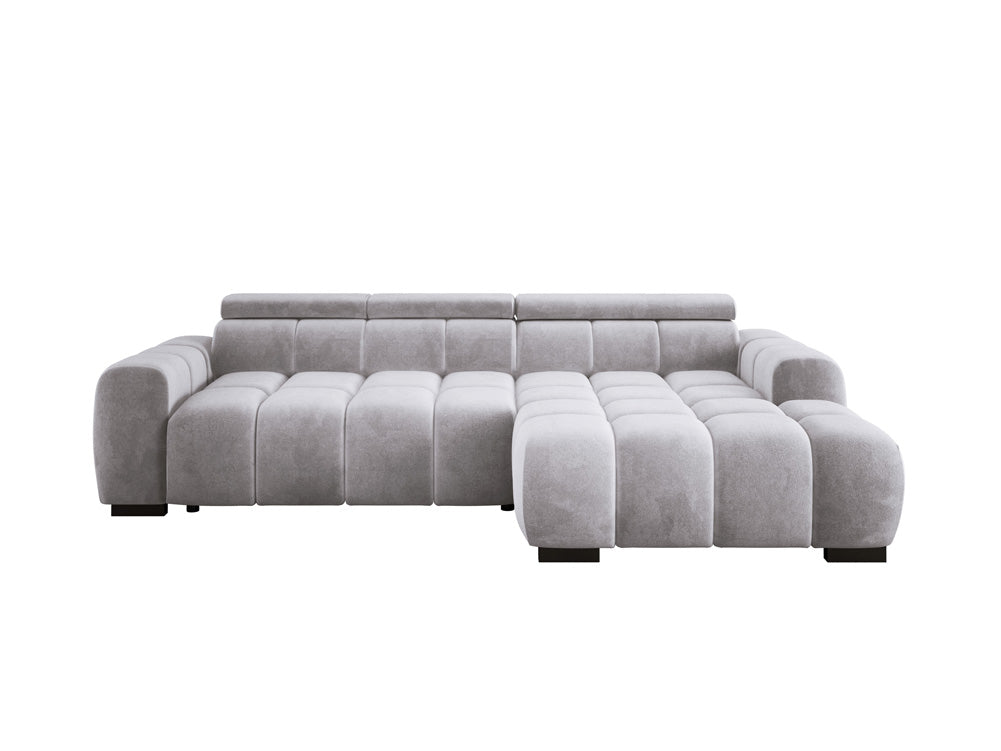 Designer sofa Amalfi in velvet with electric seat extension