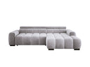 Designer corner sofa Amalfi in velvet with electric seat extension