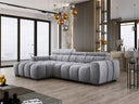 Designer corner sofa Amalfi in velvet with electric seat extension