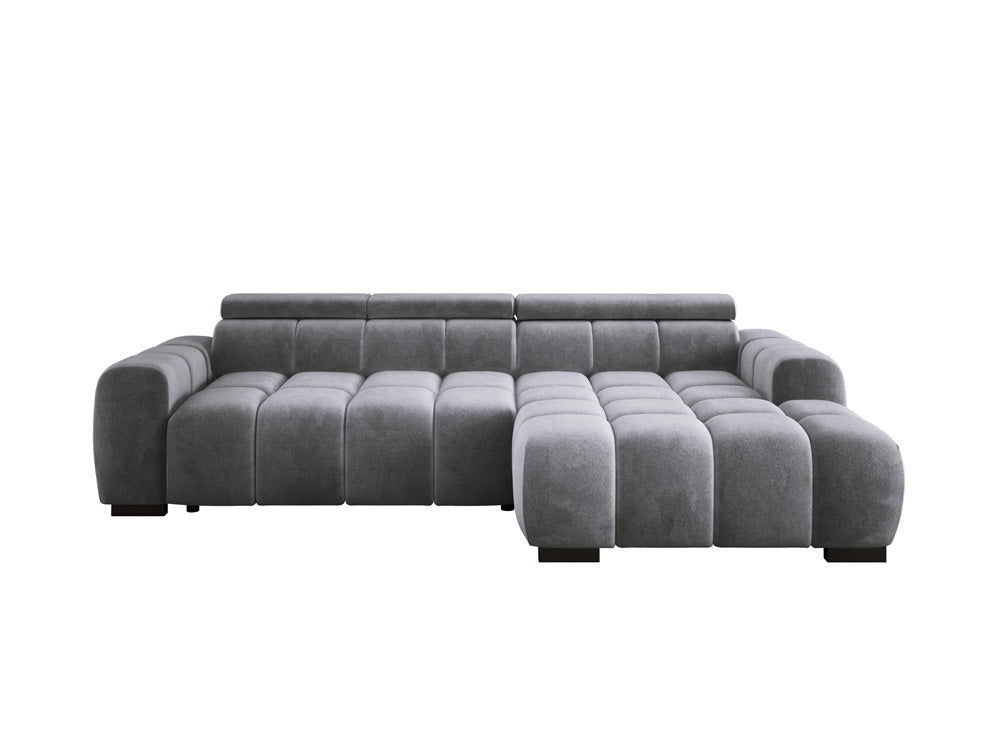 Designer sofa Amalfi in velvet with electric seat extension