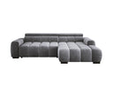 Designer corner sofa Amalfi in velvet with electric seat extension