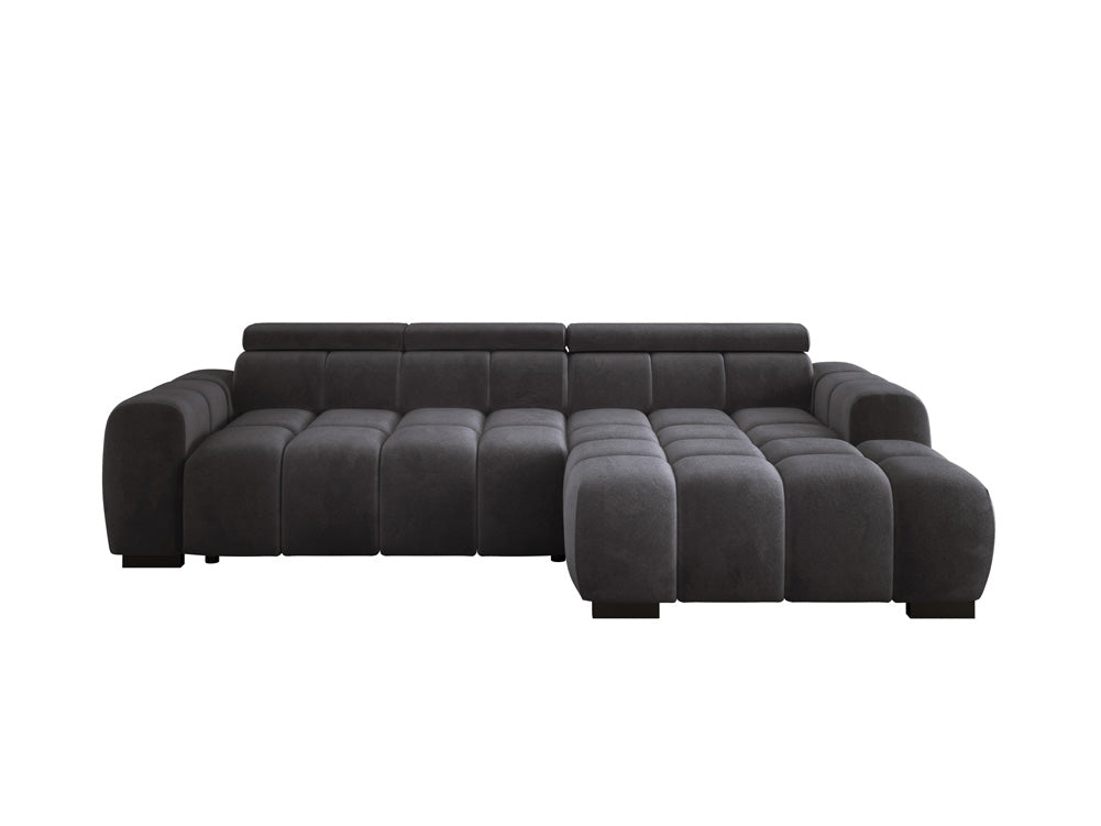 Designer sofa Amalfi in velvet with electric seat extension