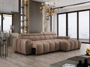 Designer corner sofa Amalfi in velvet with electric seat extension