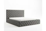 Designer Polsterbett Siena in Samt – Grau