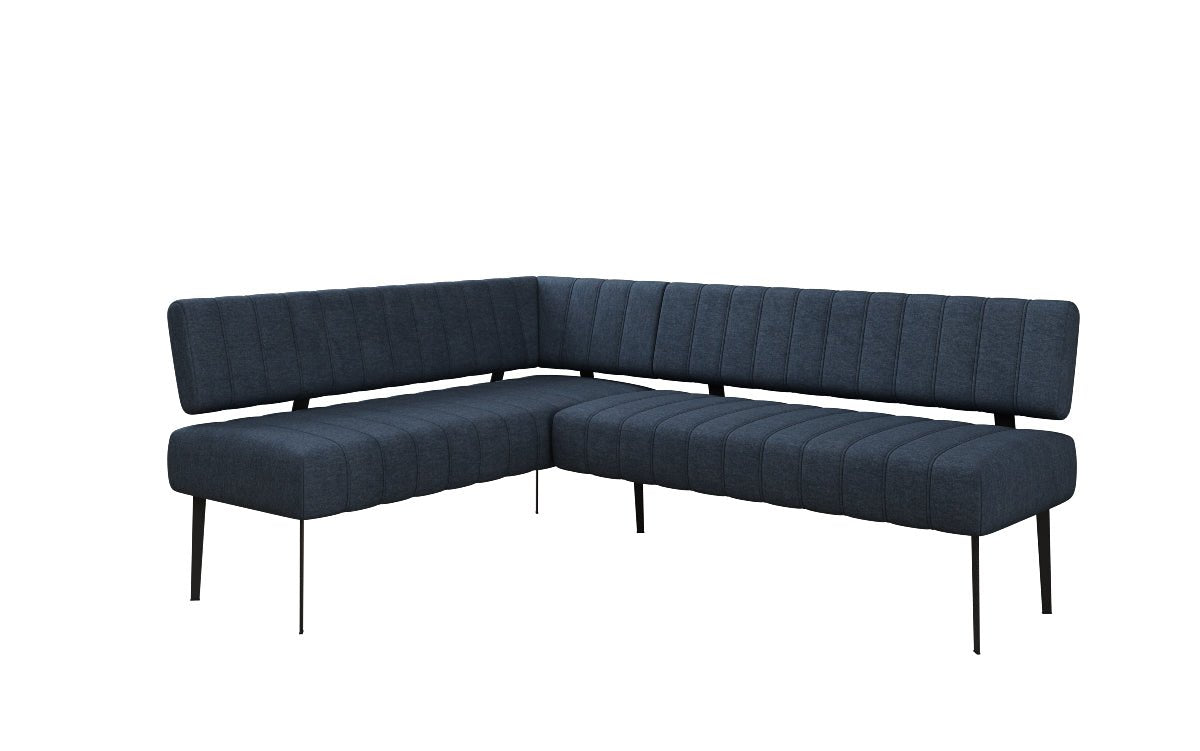 Upholstered Montero Dining Bench in Durable Fabric with Metal Legs