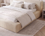 Designer Polsterbett Theo in Cord mit Stauraum – Beige