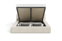 Designer Polsterbett Theo in Cord mit Stauraum – Beige