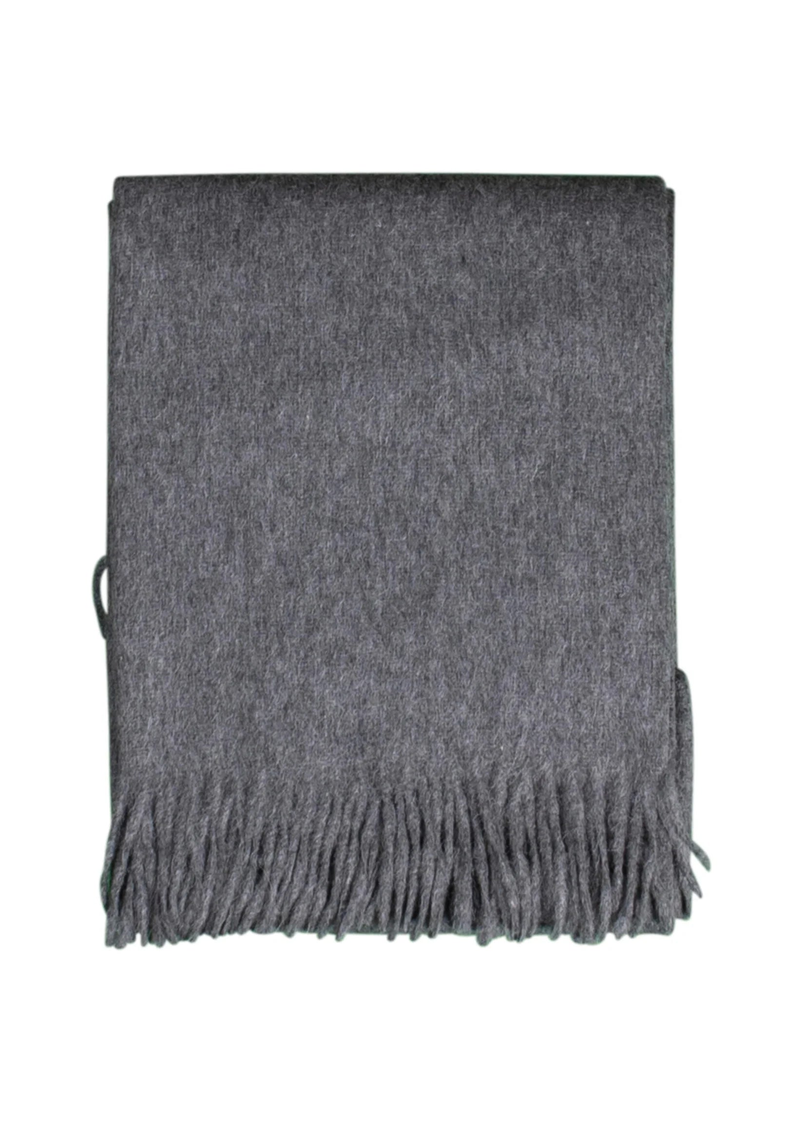 Alpaca bedspread Liva - pure alpaca wool in Gray - 200x150 cm