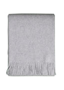 Alpaca Bedspread Inari - Pure Alpaca Wool in Light Gray - 200x150 cm