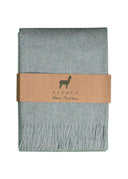 Alpaca Bedspread Ylva - Pure Alpaca Wool in Vintage Blue - 200x150 cm