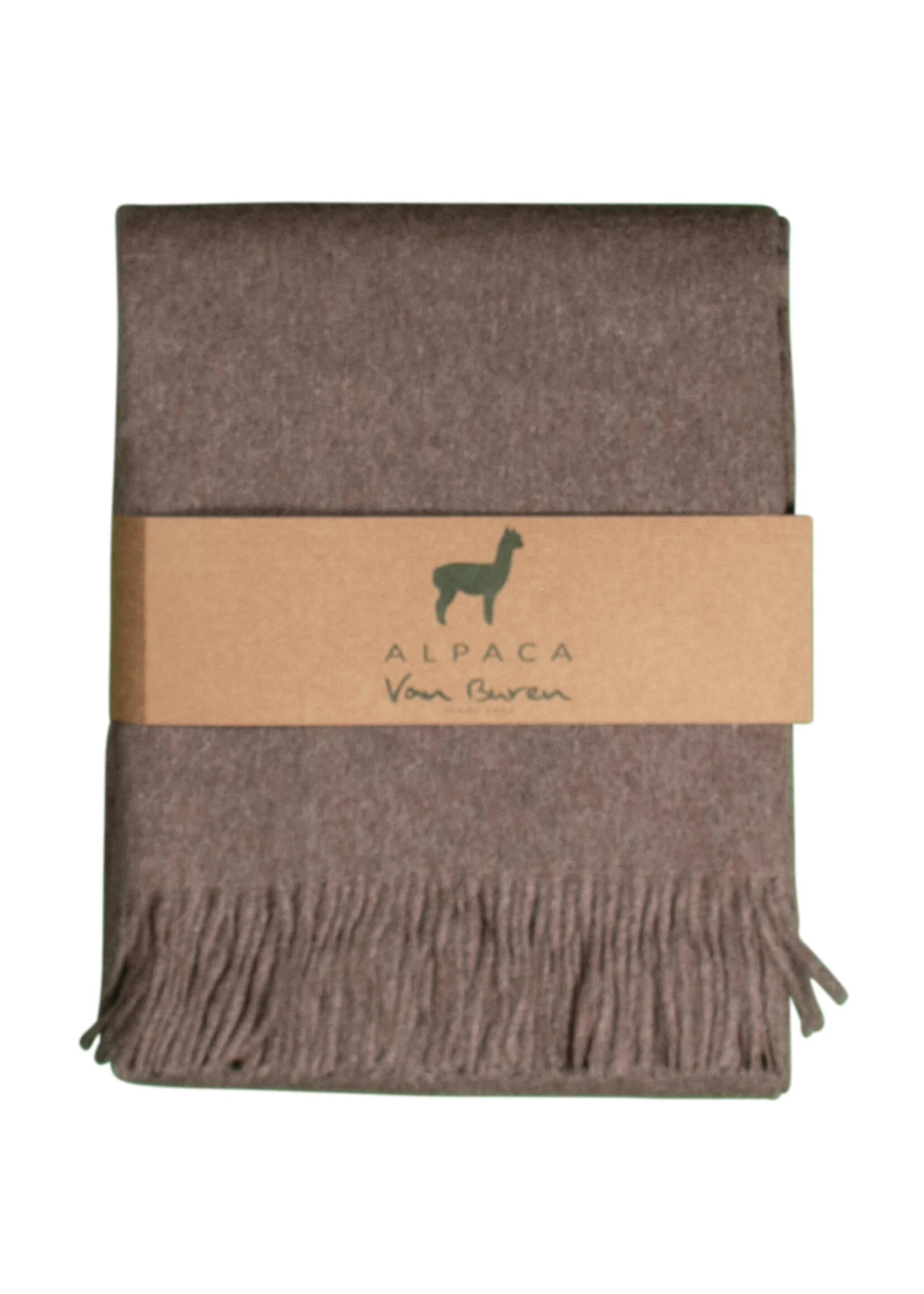 Alpaca Bedspread Arla - Pure Alpaca Wool in Brown - 200x150 cm