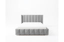 Designer Polsterbett Viola in Samt – Grau