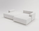 Designer corner sofa Siena bouclé with sofa bed function and storage space
