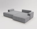 Designer corner sofa Siena bouclé with sofa bed function and storage space