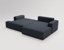 Designer corner sofa Siena bouclé with sofa bed function and storage space
