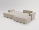 Designer corner sofa Siena bouclé with sofa bed function and storage space