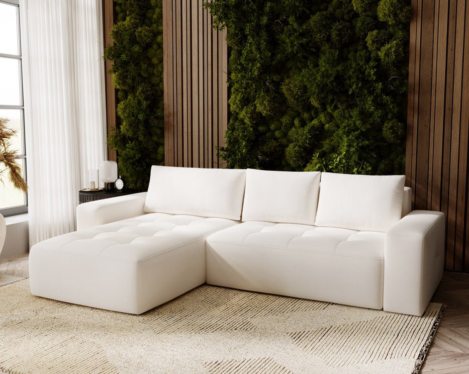 Designer Nordic Velvet Sofa with Sleeper Function and Storage