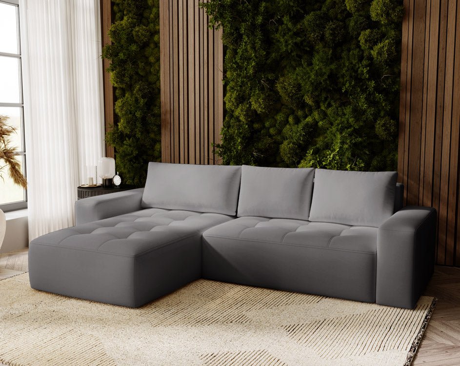 Designer Nordic Velvet Sofa with Sleeper Function and Storage