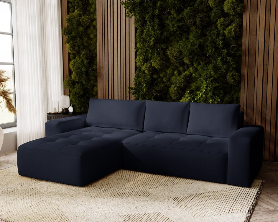 Designer Nordic Velvet Sofa with Sleeper Function and Storage