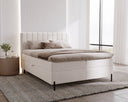 Lumière Box Spring Bed in Velvet with Storage