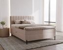 Lumière Box Spring Bed in Velvet with Storage