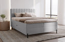 Lumière Box Spring Bed in Velvet with Storage