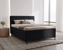 Lumière Box Spring Bed in Velvet with Storage