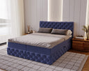 Eden Box Spring Bed in Velvet with Storage